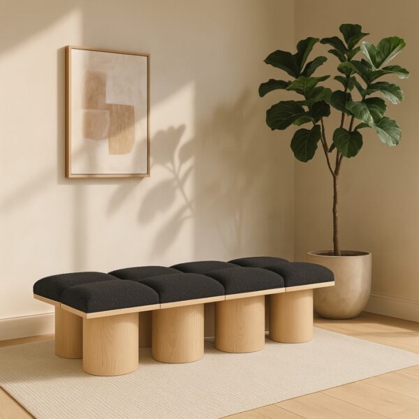 Pavilion Boucle Fabric Upholstered 8pc. Modular Bench