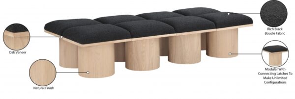 Pavilion Boucle Fabric Upholstered 8pc. Modular Bench