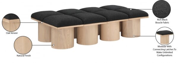 Pavilion Boucle Fabric Upholstered 8pc. Modular Bench