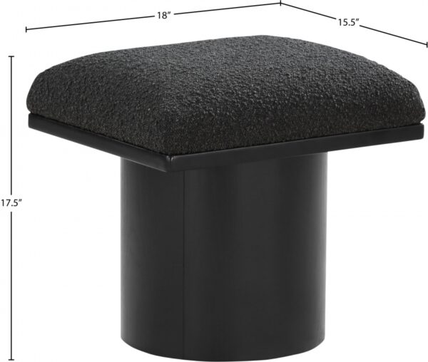 Pavilion Boucle Fabric Upholstered Stool