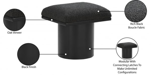 Pavilion Boucle Fabric Upholstered Stool