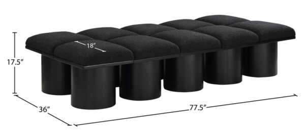 Pavilion Boucle Fabric Upholstered 10pc. Modular Bench