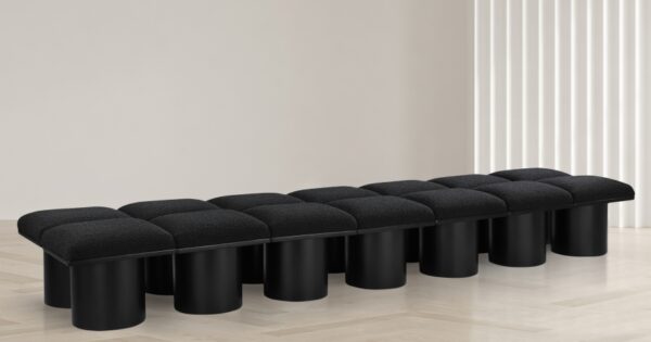 Pavilion Boucle Fabric Upholstered 14pc. Modular Bench
