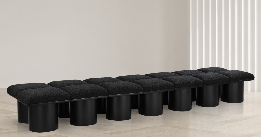 Pavilion Boucle Fabric Upholstered 14pc. Modular Bench