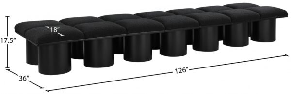 Pavilion Boucle Fabric Upholstered 14pc. Modular Bench