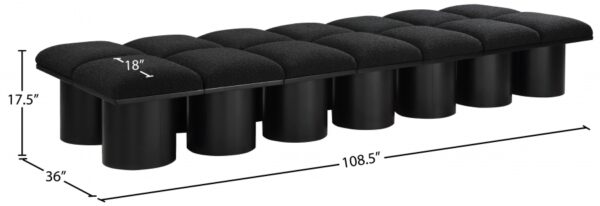 Pavilion Boucle Fabric Upholstered 14pc. Modular Bench