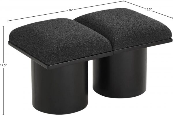 Pavilion Boucle Fabric Upholstered 2pc. Modular Bench