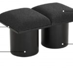 Pavilion Boucle Fabric Upholstered 2pc. Modular Bench