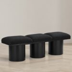 Pavilion Boucle Fabric Upholstered 3pc. Modular Bench