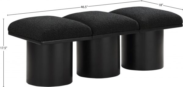 Pavilion Boucle Fabric Upholstered 3pc. Modular Bench