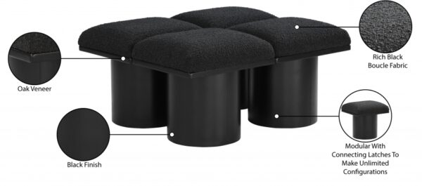 Pavilion Boucle Fabric Upholstered 4pc. Modular Bench