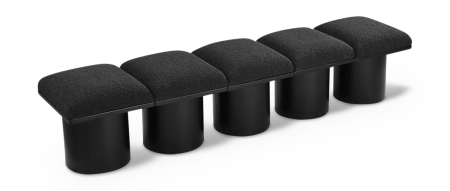 Pavilion Boucle Fabric Upholstered 5pc. Modular Bench
