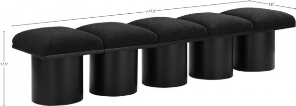 Pavilion Boucle Fabric Upholstered 5pc. Modular Bench