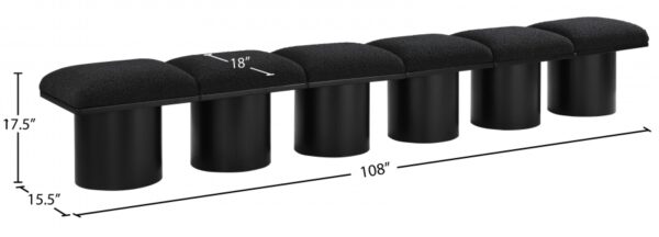 Pavilion Boucle Fabric Upholstered 6pc. Modular Bench