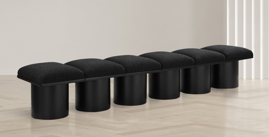 Pavilion Boucle Fabric Upholstered 6pc. Modular Bench