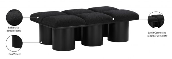 Pavilion Boucle Fabric Upholstered 6pc. Modular Bench