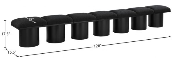 Pavilion Boucle Fabric Upholstered 7pc. Modular Bench
