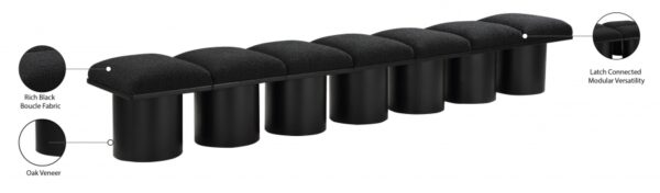 Pavilion Boucle Fabric Upholstered 7pc. Modular Bench
