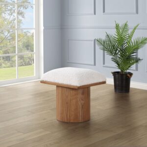Pavilion Boucle Fabric Upholstered Stool