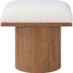 Pavilion Boucle Fabric Upholstered Stool