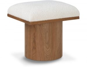 Pavilion Boucle Fabric Upholstered Stool