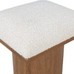 Pavilion Boucle Fabric Upholstered Stool