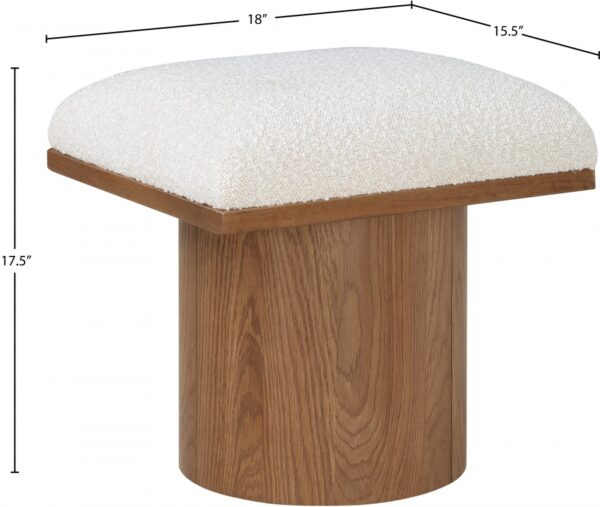 Pavilion Boucle Fabric Upholstered Stool