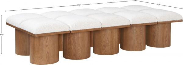 Pavilion Boucle Fabric Upholstered 10pc. Modular Bench