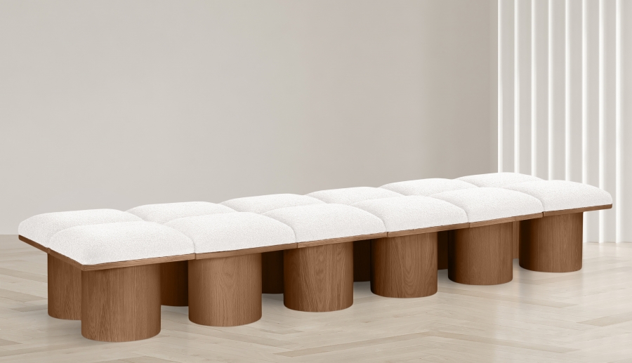 Pavilion Boucle Fabric Upholstered 12pc. Modular Bench