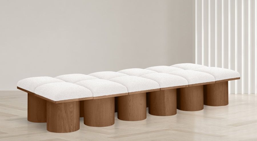 Pavilion Boucle Fabric Upholstered 12pc. Modular Bench