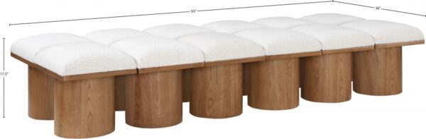 Pavilion Boucle Fabric Upholstered 12pc. Modular Bench