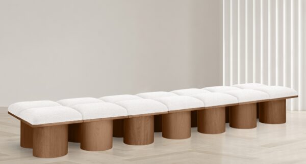 Pavilion Boucle Fabric Upholstered 14pc. Modular Bench