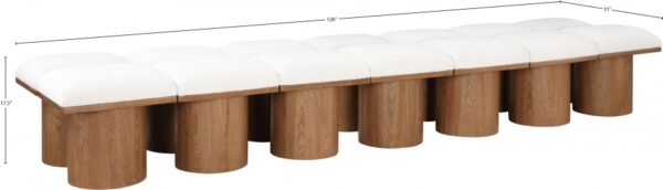 Pavilion Boucle Fabric Upholstered 14pc. Modular Bench