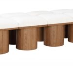 Pavilion Boucle Fabric Upholstered 14pc. Modular Bench