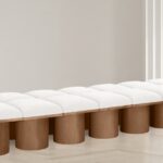 Pavilion Boucle Fabric Upholstered 14pc. Modular Bench