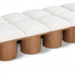 Pavilion Boucle Fabric Upholstered 14pc. Modular Bench