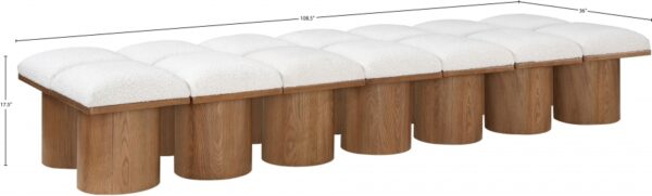 Pavilion Boucle Fabric Upholstered 14pc. Modular Bench