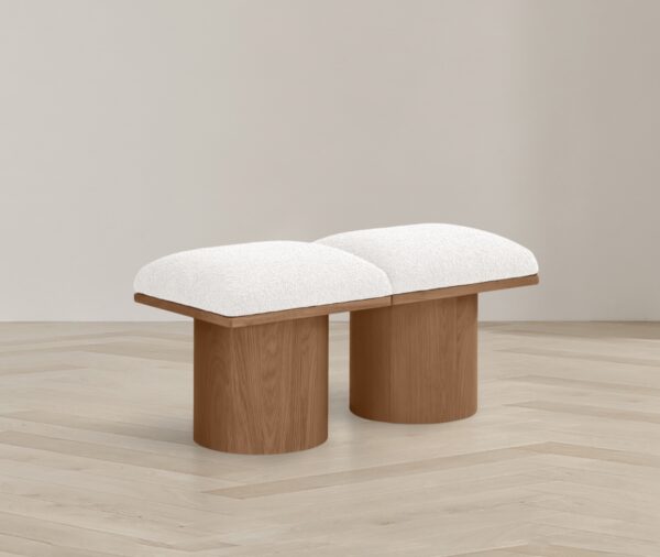 Pavilion Boucle Fabric Upholstered 2pc. Modular Bench