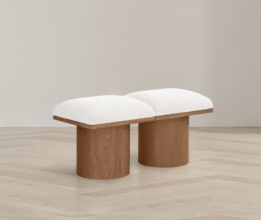 Pavilion Boucle Fabric Upholstered 2pc. Modular Bench