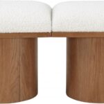 Pavilion Boucle Fabric Upholstered 2pc. Modular Bench