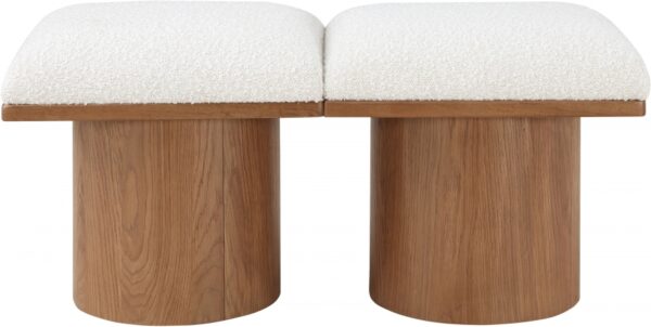 Pavilion Boucle Fabric Upholstered 2pc. Modular Bench