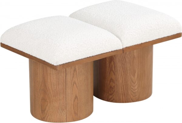 Pavilion Boucle Fabric Upholstered 2pc. Modular Bench