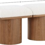 Pavilion Boucle Fabric Upholstered 2pc. Modular Bench