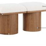 Pavilion Boucle Fabric Upholstered 2pc. Modular Bench