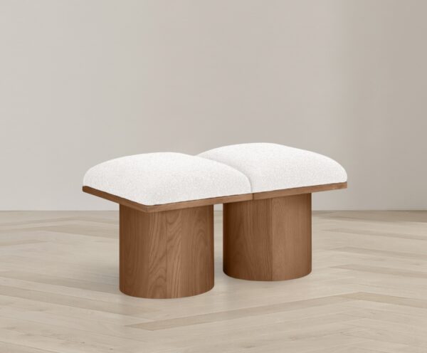 Pavilion Boucle Fabric Upholstered 2pc. Modular Bench