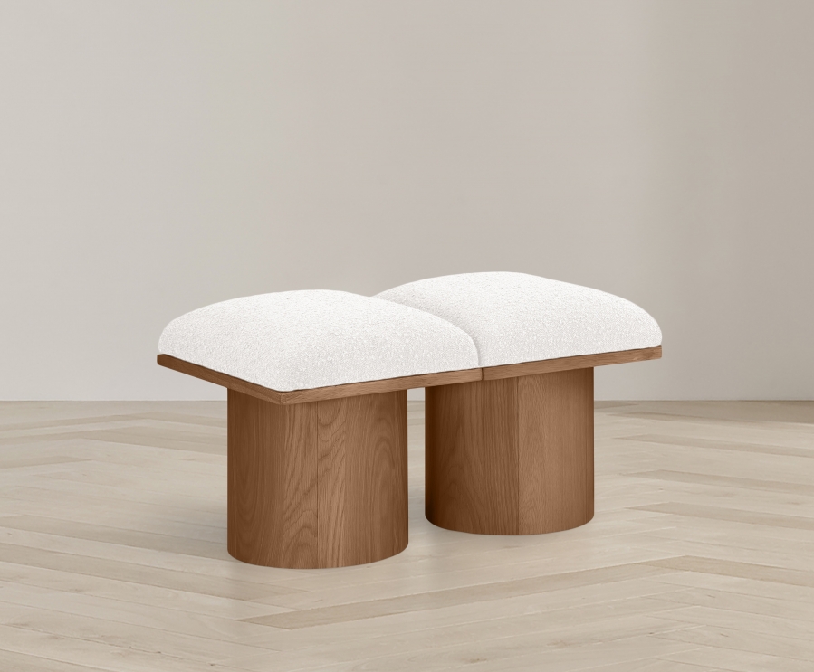 Pavilion Boucle Fabric Upholstered 2pc. Modular Bench