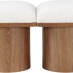 Pavilion Boucle Fabric Upholstered 2pc. Modular Bench