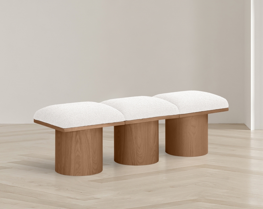 Pavilion Boucle Fabric Upholstered 3pc. Modular Bench