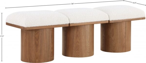 Pavilion Boucle Fabric Upholstered 3pc. Modular Bench