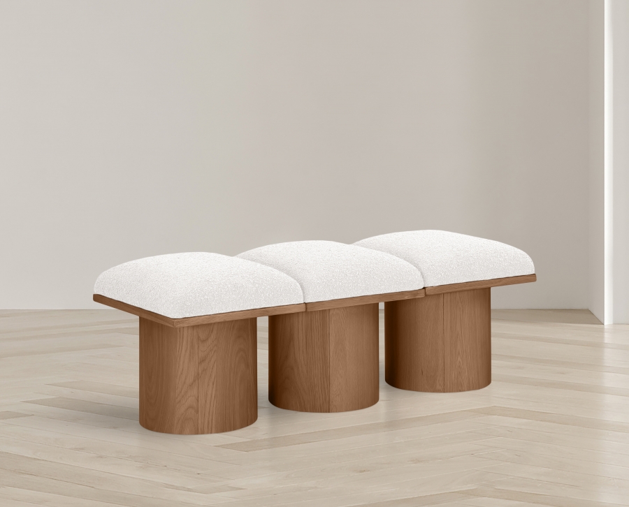 Pavilion Boucle Fabric Upholstered 3pc. Modular Bench